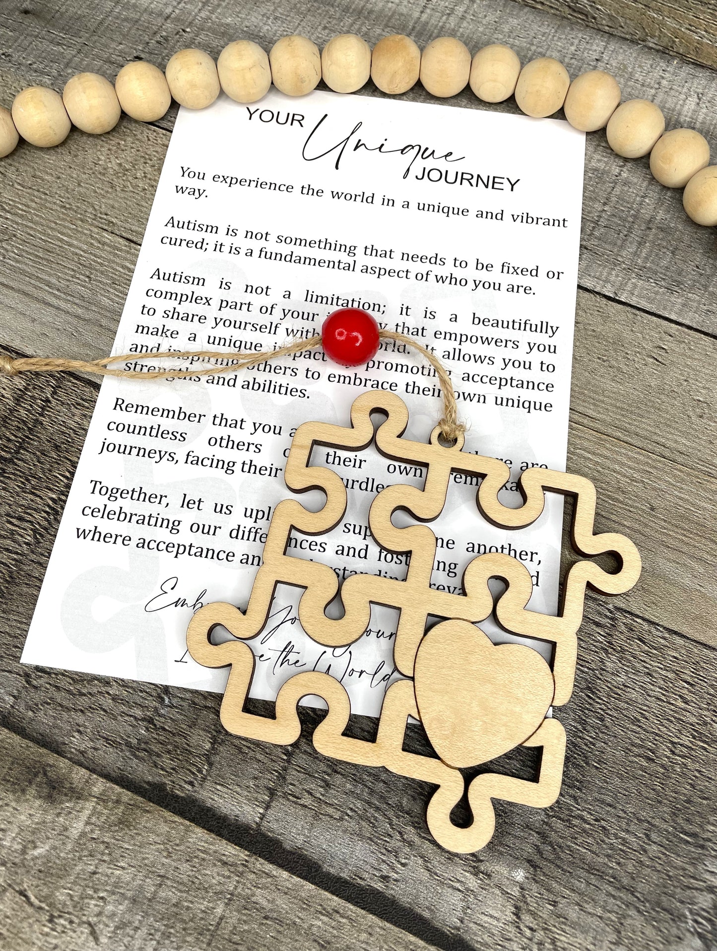 Your Unique Journey Autism Awareness Ornament