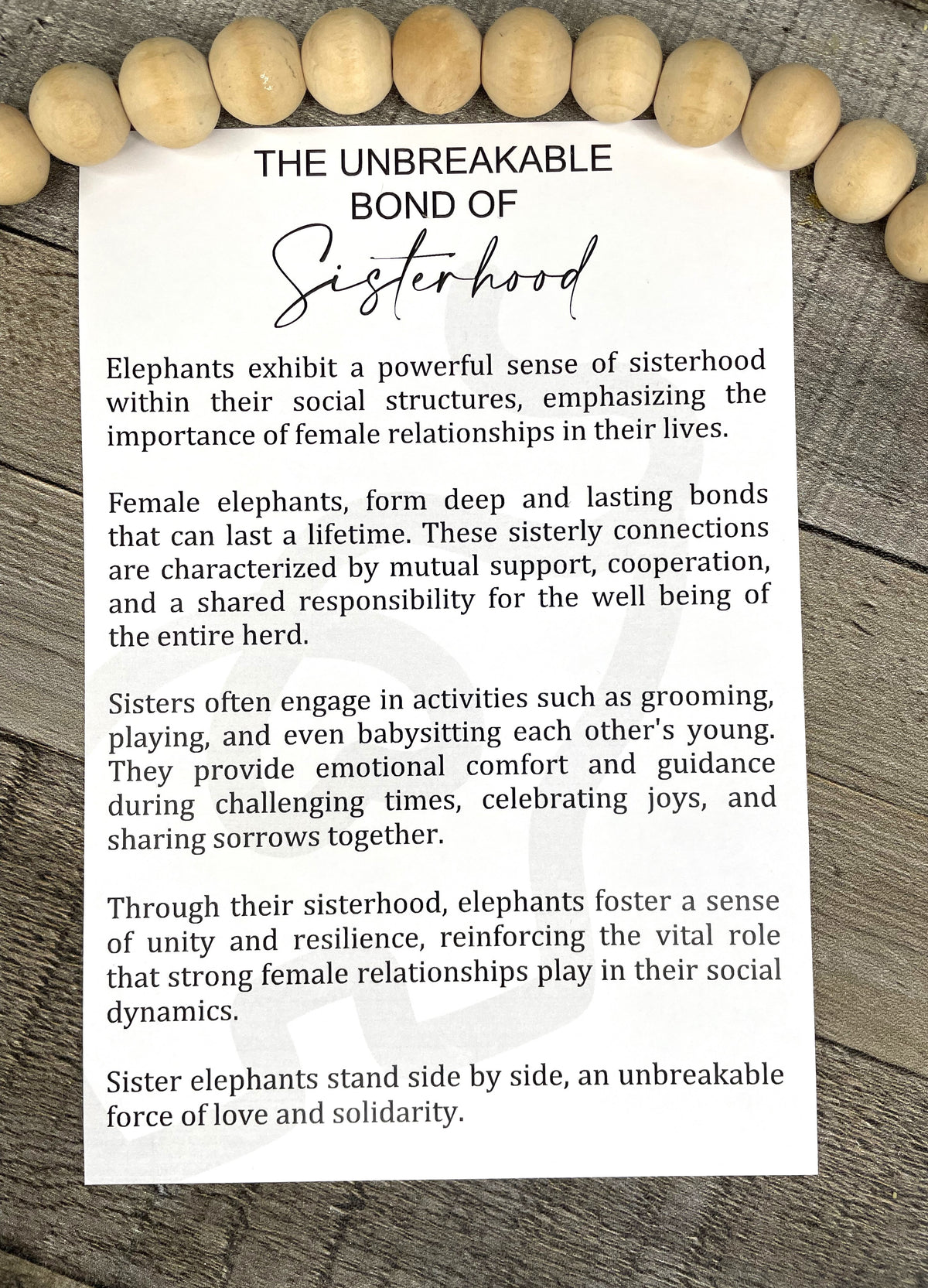 Unbreakable Bond of Sisterhood Elephant Ornament