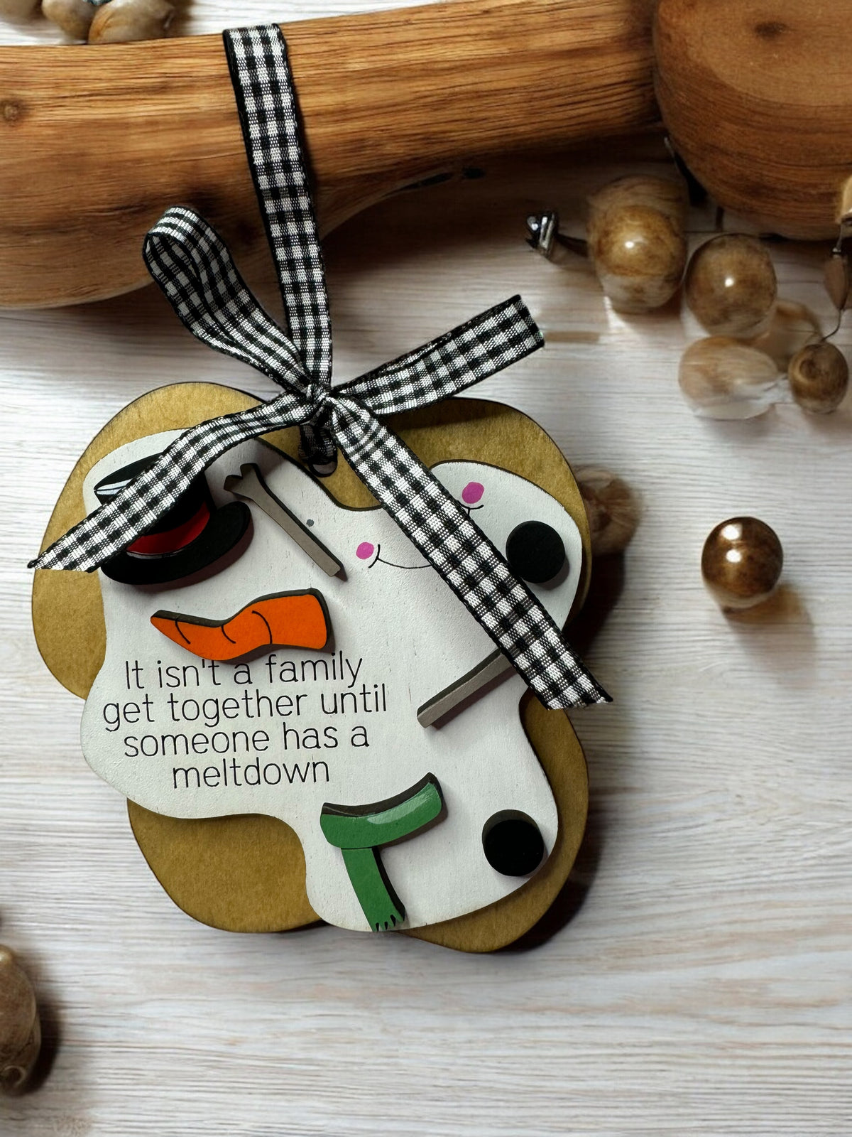 Family Gathering Meltdown Ornament